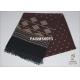 Brown Cotton / Woven Silk Scarf With Customized Pattern Oem