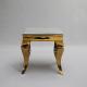 Gold Metal Base White Marble Table Scratch Resistant Sofa Decorated Table