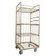 Industrial Galvanized Warehouse Caged Trolley On Wheels , Mobile Cage Trolley