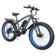 Downtube 26 Inch Fat Tire Electric Bike Brushless Geared 30km/H