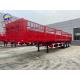 3axle Red Colour Fence Semi Trailer and with Support Leg Jost Two Speed