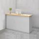Small Nail Salon Front Desk White Wooden 1000Hmm Reception Counter Table