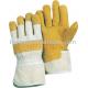 durable High quality Flame / Spark resistant Half lining split Pig Leather Gloves / Glove