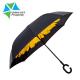 BV Metal Ribs Sunflower C Handle Inverted Umbrella