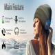 Music Play Phone Calls Wireless Bluetooth Cap Headphone Music Knit Cap 3 Buttons