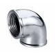 90 Degree Elbow Stainless Steel Pipe Fittings Double Internal Threaded Tube Connector