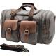 Canvas Genuine Leather Carry On Travel Bag Large Capacity 50L Expandable