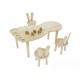 primary school furniture baby table and chairs in wood material