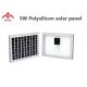 5 Watt Polycrystalline Solar Panel Alu Minum Alloy Anodized Weather Resistance