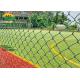 2'' Pvc Chain Link Fence For Sports Field Green Black