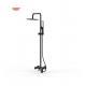 Matt Black Brass Bath Shower Faucets Thermostatic Temperature Adjustable