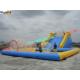 Custom 0.9MM PVC tarpaulin Inflatable above ground pool slides for water toys