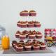 4 Tier Acrylic Dessert Stands Square Clear Cupcake Serving Platter