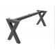 X SHAPED STEEL BENCH LEGS WITH TOP SUPPORT BAR