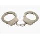 Two Keys Police Issue Handcuffs , 200mm Length Law Enforcement Handcuffs