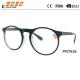 2018 new design round reading glasses ,made of PC frame,suitable for women and men