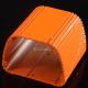 2200pa Large Aluminum Extrusions , Aluminum Alloy Profile Orange Anodized