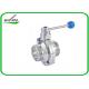 Sanitary Manual Butterfly Valve With Pull Rod Handle