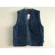Jeans vest, denim vest, in 100% cotton, S-3XL, denim blue, navy