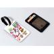Leather Sublimation Blank Products Luggage Tag With Glitter Or Card Sleeves Backing