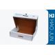 Small White Cardboard Storage Boxes With Lids For Pad Packing , Glossy