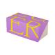 Purple Yellow Paper Cake Packaging Box Matte Lamination OEM ODM