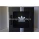 Footwear Shop Pop Merchandise Displays Black Wood Shoes Display Case With Brand Logo
