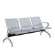 Silver Stainless Steel Waiting Bench 3 Seat For Airport Hospital Clinic