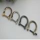 Bag metal d ring nickel free hanging plating,flexible zinc alloy d ring buckles