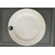 White Porcelain Dinnerware Sets Wide Rim Round Plate Diameter 25cm Weight 150g