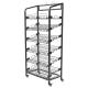 Inro 6 Shelves Metal Wire Display Racks With Caters Adjustable Height Shelf