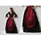 Gothic Vampiress 1002 Halloween Adult Costumes Red Black Color With Petticoat
