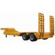 13m 50T Super lower Clearance Low Bed Semi Trailer with 2 axles and Tire Exposed