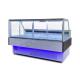 Transparent Glass Square Refrigerated Deli Showcase Single Temperature R404a