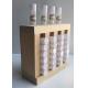 Durable Shop Display Fixtures 4 Slots Wooden Lip Balm Display Stand OEM&ODM