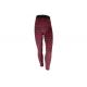 Snowflake Burgundy Black Color Womens Fleece Lined Leggings 97 Polyester 3 Spandex