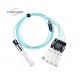 Active AOC DAC Cable 40G QSFP+ To 4 SFP+ 10G Optical Breakout Cable 24AWG