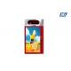 Red Steel Frame Solar Powered Garbage Bin Advertising With Lithium Battery