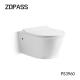 Rimless One Piece Wall Mounted Toilet Anti Scratch Easy Cleaning