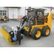 Extended Wheelbase Skid Steer Loader Narrow Space Operation With Bucket