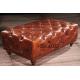 classical old style antique club rectangle leather ottoman