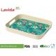 Best Seller Christmas New Design Natural Plant Fibre Tray Set 2 pieces Bamboo fibre Tray Plastic Food Drink Serving Tray
