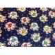 Blue Polyester Floral Custom Printed Fabrics Tear Proof Customized