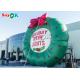 ODM Green Inflatable Christmas Wreath For Outdoor Display