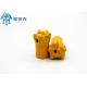 Forged Tapered Rock Drilling Bit 50mm Length 2 Flushing Holes 0.25kg Weight Black/Yellow/Green/Red
