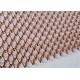 Aluminium Alloy Coil Mesh Drapery Copper Color Used As Space Divider Curtains