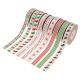 15mm*3y Christmas Gift Ribbon Printed White Cotton Ribbon For Presents
