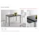 1700mm Extendable Glass Dining Table Impact Resistant With Iron legs
