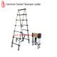 Aluminium 6063 Double Telescopic Ladder 150kg Max Loading 1.5m - 7.0m Length