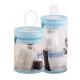 7P AZO free Clear Cylinder Bag , ISO9001 125mm Cylinder Cosmetic Bag PVC With Zipper